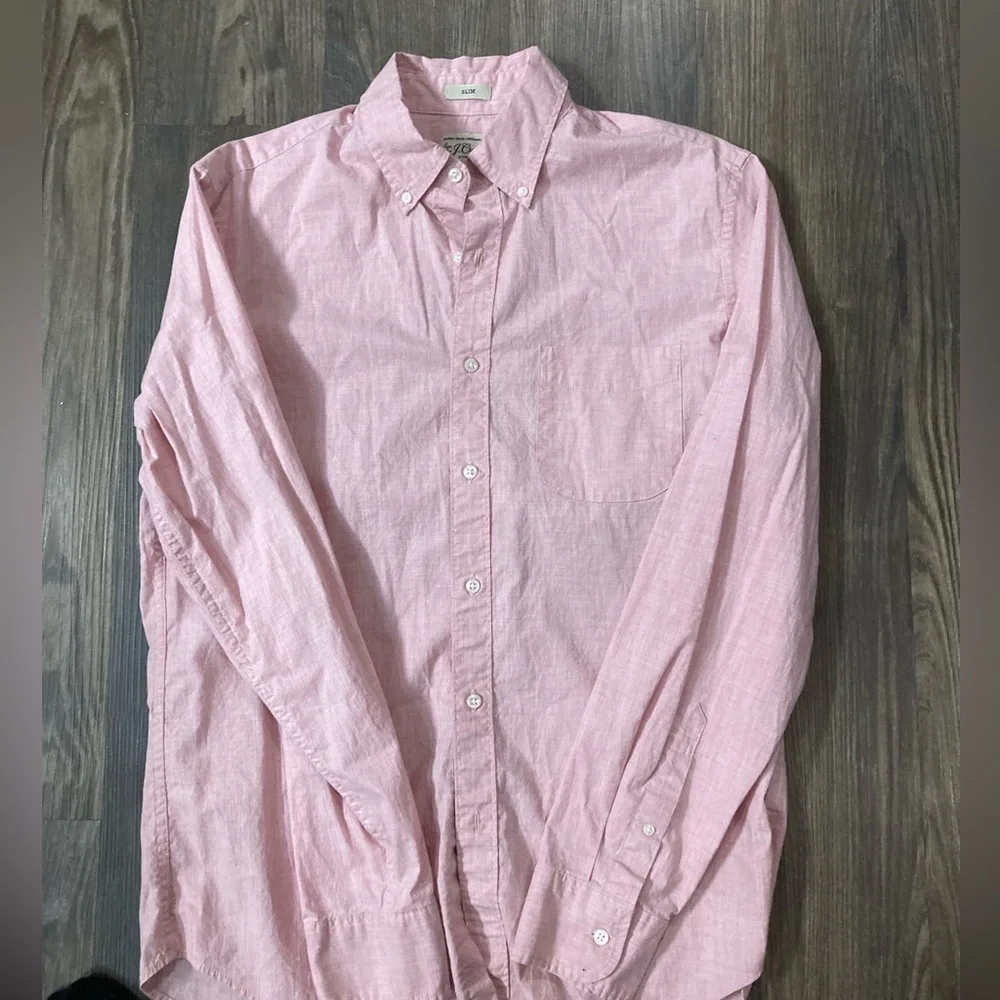 J Crew Secret Wash Shirting‎ Slim Fit Button Down Shirt Medium